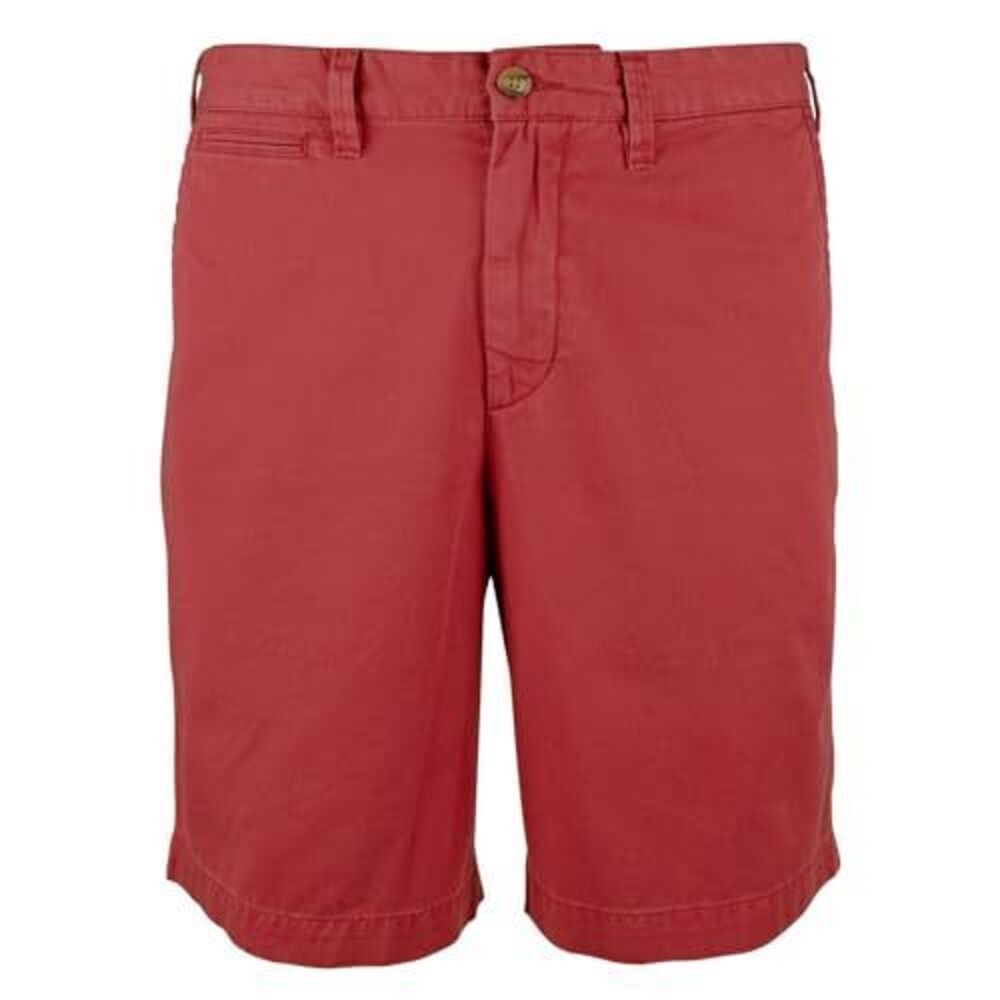 NWT Men's Relaxed Fit 10 Inch Flat Front Chino Shorts Red 34$ 98.5